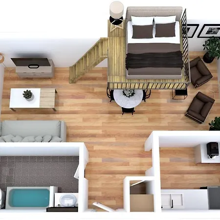 Apartment Le Chaudron D'or - 41m2 - Hyper Centre - Mezzanine - Clim - Wifi Hd Amiens
